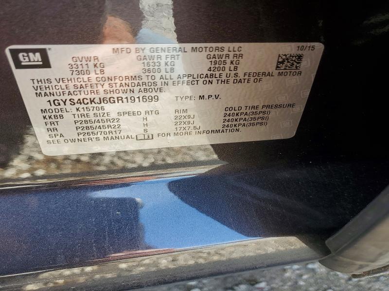 Aukcja sprzedaży 2016 Cadillac Escalade, vin: 1GYS4CKJ6GR191699, numer aukcji: 57062156