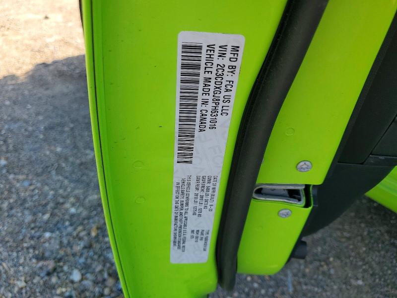 2023 Dodge Charger მანქანა იყიდება აუქციონზე, vin: 2C3CDXGJ8PH631016, აუქციონის ნომერი: 57264946