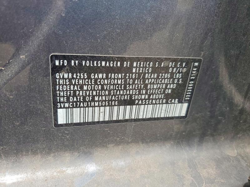 Aukcja sprzedaży 2017 Volkswagen Golf Sportwagen, vin: 3VWC17AU1HM505166, numer aukcji: 57631756