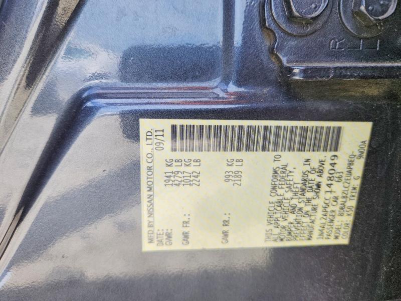 58567946 :رقم المزاد ، 1N4AL2AP6CC148049 vin ، 2012 Nissan Altima مزاد بيع