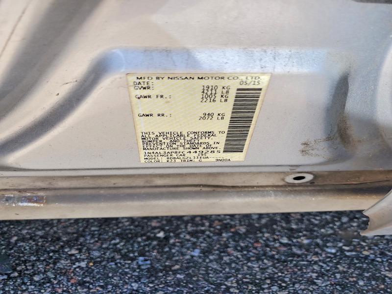 Продаж на аукціоні авто 2015 Nissan Altima, vin: 1N4AL3AP8FC449285, номер лоту: 58536556