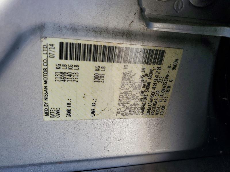 Продаж на аукціоні авто 2014 Nissan Maxima, vin: 1N4AA5AP6EC489428, номер лоту: 58444286