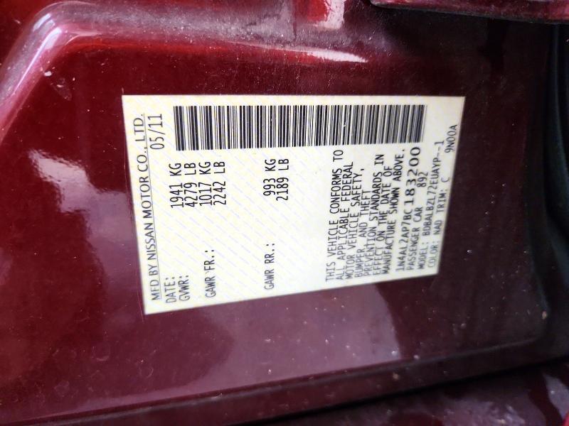 Продаж на аукціоні авто 2011 Nissan Altima, vin: 1N4AL2AP7BC183200, номер лоту: 58579376