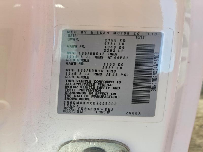 55681276 :رقم المزاد ، 3N6CM0KNXDK695903 vin ، 2013 Nissan Nv200 مزاد بيع