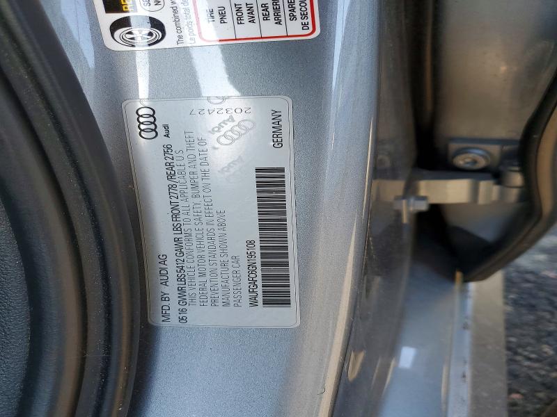 Aukcja sprzedaży 2016 Audi A6, vin: WAUFGAFC6GN195108, numer aukcji: 57437816