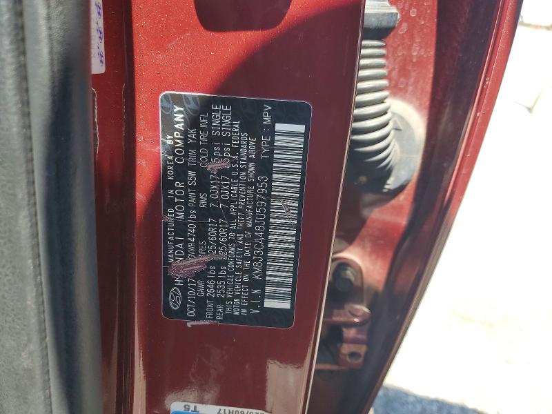 56353066 :رقم المزاد ، KM8J3CA48JU597953 vin ، 2018 Hyundai Tucson مزاد بيع
