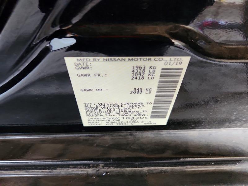 Продажа на аукционе авто 2019 Nissan Altima, vin: 1N4BL4CVXKC184305, номер лота: 55311786