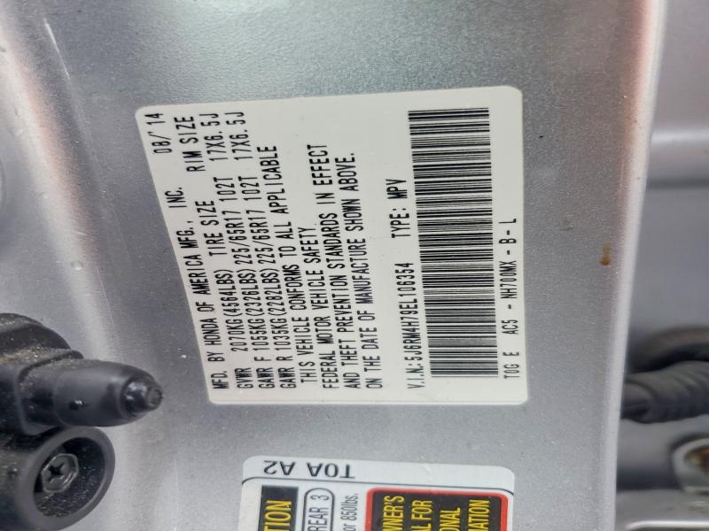 Aukcja sprzedaży 2014 Honda Cr-v, vin: 5J6RM4H79EL106354, numer aukcji: 58361956