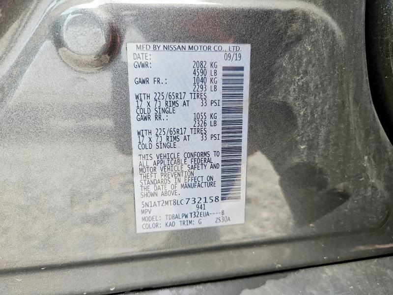 Aukcja sprzedaży 2020 Nissan Rogue, vin: 5N1AT2MT8LC732158, numer aukcji: 58708596