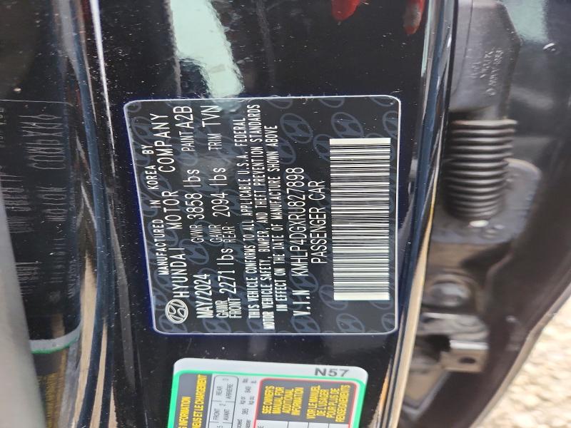 2024 Hyundai Elantra მანქანა იყიდება აუქციონზე, vin: KMHLP4DGXRU827898, აუქციონის ნომერი: 58292196