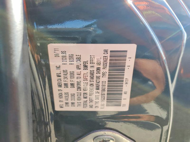Продаж на аукціоні авто 2011 Honda Accord, vin: 1HGCS1B71BA016133, номер лоту: 56052306