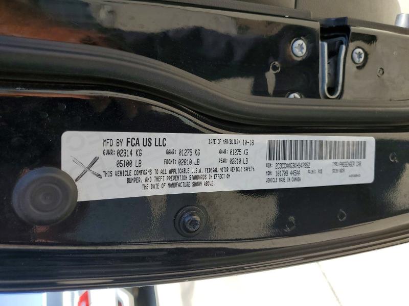 Aukcja sprzedaży 2019 Chrysler 300, vin: 2C3CCAAG3KH547952, numer aukcji: 57412146