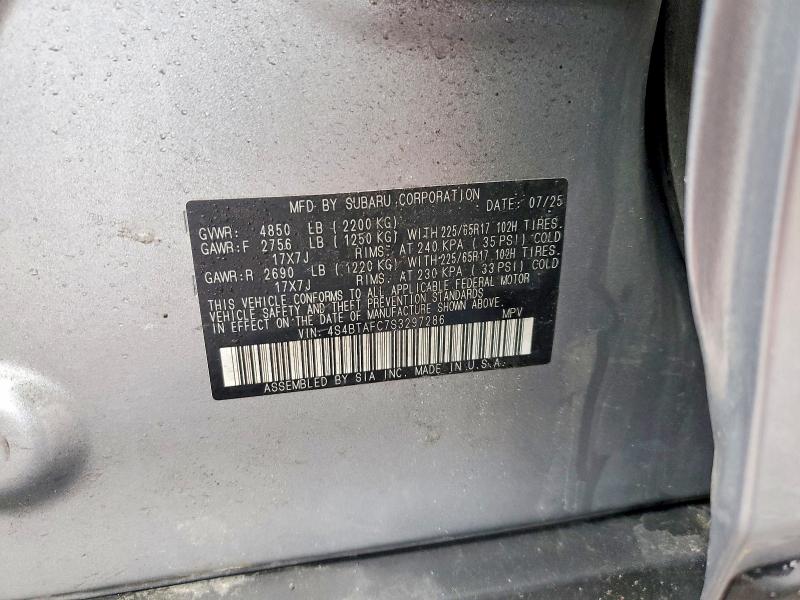 Продажа на аукционе авто 2025 Subaru Outback, vin: 4S4BTAFC7S3297286, номер лота: 57899246