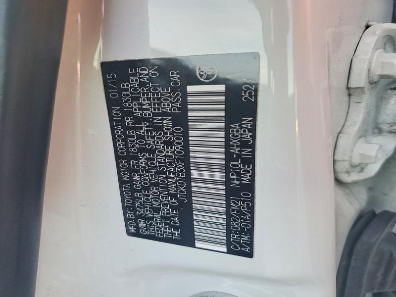 Продажа на аукционе авто 2015 Toyota Prius C, vin: JTDKDTB3XF1090010, номер лота: 56253086