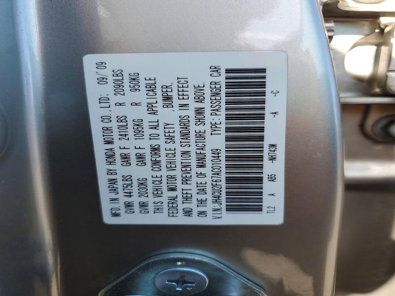 Aukcja sprzedaży 2010 Acura Tsx, vin: JH4CU2F67AC010449, numer aukcji: 55963166