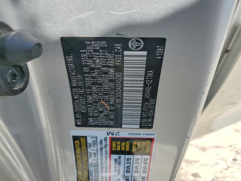 Aukcja sprzedaży 2010 Toyota Camry, vin: 4T1BF3EK0AU045285, numer aukcji: 57824176