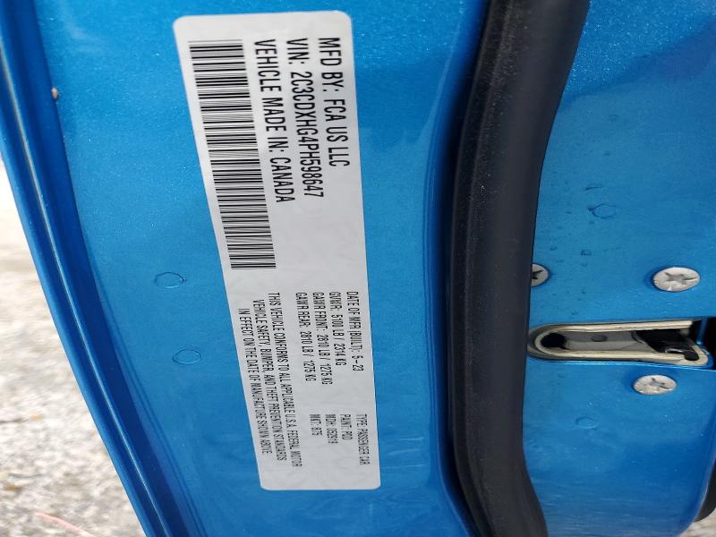 Aukcja sprzedaży 2023 Dodge Charger, vin: 2C3CDXHG4PH598647, numer aukcji: 55780076