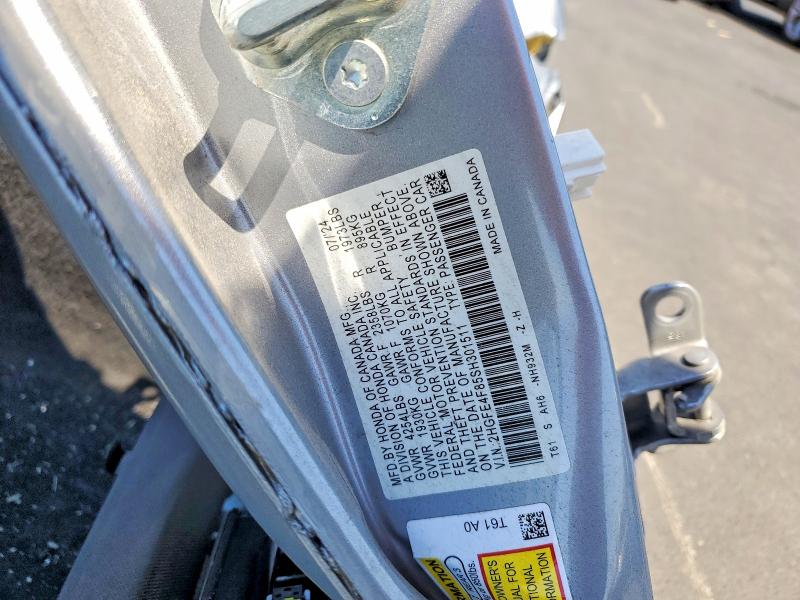 57902626 :رقم المزاد ، 2HGFE4F85SH301511 vin ، 2025 Honda Civic مزاد بيع