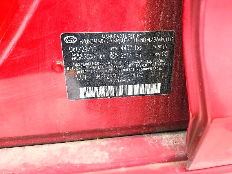 Продажа на аукционе авто 2016 Hyundai Sonata, vin: 5NPE24AF3GH334322, номер лота: 53851216