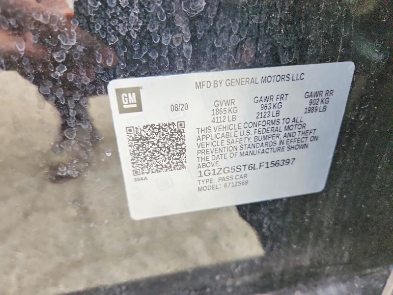 2020 Chevrolet Malibu მანქანა იყიდება აუქციონზე, vin: 1G1ZG5ST6LF156397, აუქციონის ნომერი: 57354306
