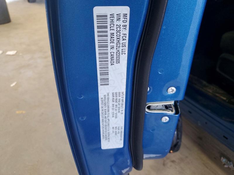 2020 Dodge Charger მანქანა იყიდება აუქციონზე, vin: 2C3CDXHG2LH220305, აუქციონის ნომერი: 56296516