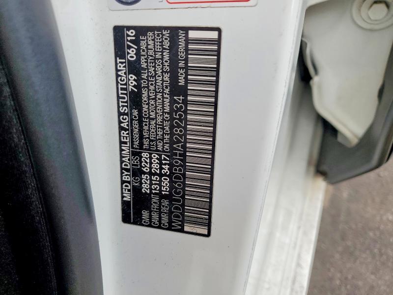 Продаж на аукціоні авто 2017 Mercedes-benz S, vin: WDDUG6DB9HA282534, номер лоту: 57645156