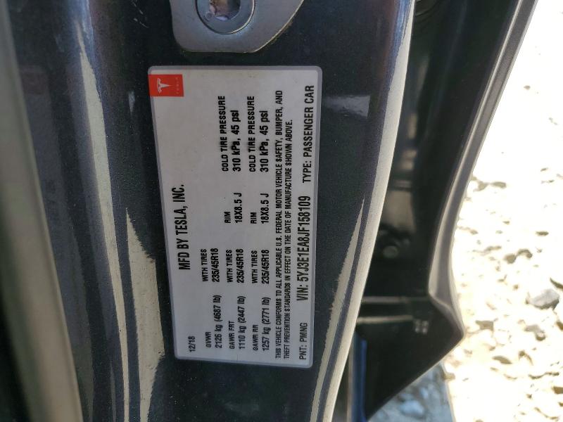 Aukcja sprzedaży 2018 Tesla Model 3, vin: 5YJ3E1EA8JF158109, numer aukcji: 57871406