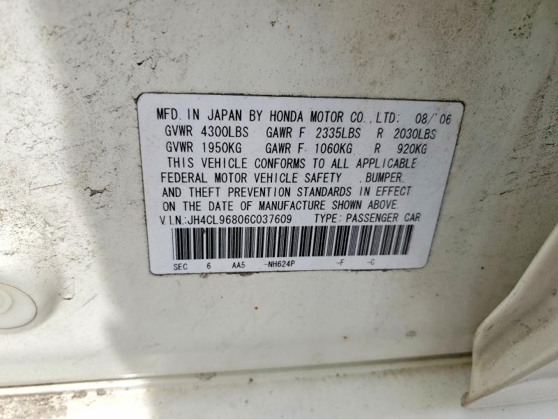 Продаж на аукціоні авто 2006 Acura Tsx, vin: JH4CL96806C037609, номер лоту: 57813536