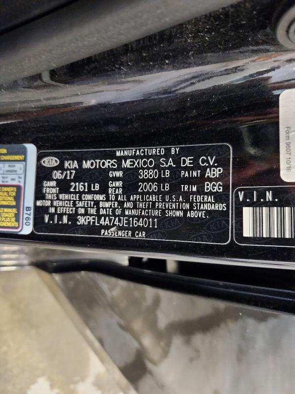 Aukcja sprzedaży 2018 Kia Forte, vin: 3KPFL4A74JE164011, numer aukcji: 57356086
