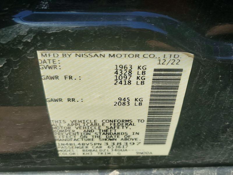 Aukcja sprzedaży 2023 Nissan Altima, vin: 1N4BL4BV5PN338397, numer aukcji: 56104456