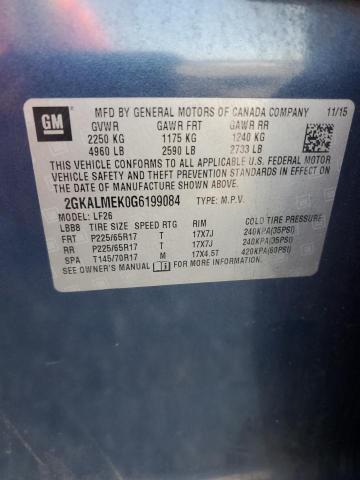 59128186 :رقم المزاد ، 2GKALMEK0G6199084 vin ، 2016 Gmc Terrain مزاد بيع