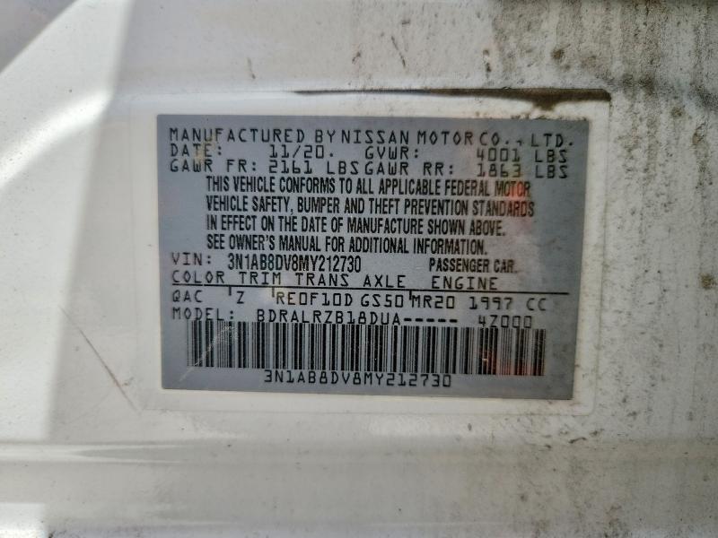 Продажа на аукционе авто 2021 Nissan Sentra, vin: 3N1AB8DV8MY212730, номер лота: 52849826