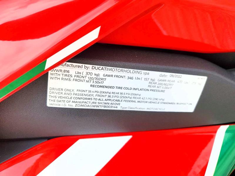 Продаж на аукціоні авто 2023 Ducati Panigale, vin: ZDMDAGWW7PB003144, номер лоту: 55650196