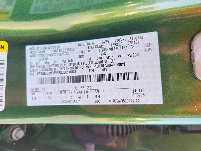 Продажа на аукционе авто 2024 Ford Bronco, vin: 1FMEE9BP9RLB23003, номер лота: 58476856