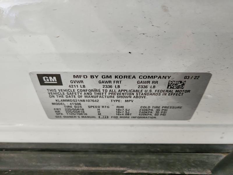 Aukcja sprzedaży 2022 Buick Encore Gx, vin: KL4MMDS21NB107642, numer aukcji: 55743376