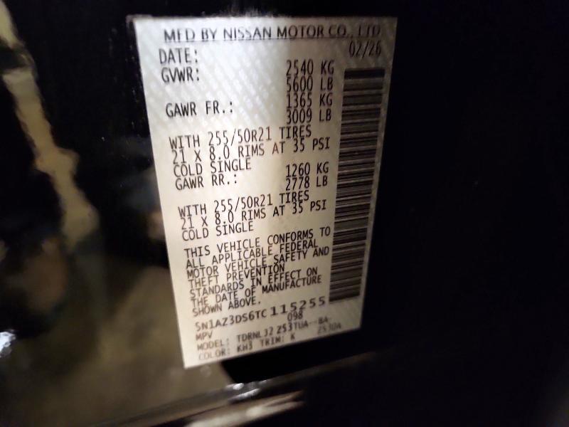 Aukcja sprzedaży 2026 Nissan Murano, vin: 5N1AZ3DS6TC115255, numer aukcji: 58187956