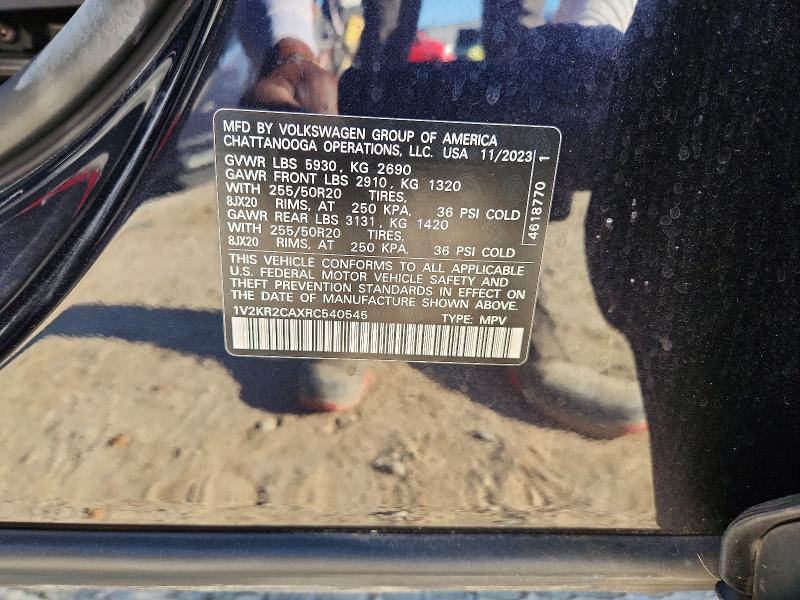 Aukcja sprzedaży 2024 Volkswagen Atlas, vin: 1V2KR2CAXRC540545, numer aukcji: 55405676