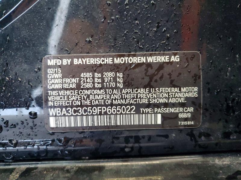 Продаж на аукціоні авто 2015 Bmw 320, vin: WBA3C3C59FP665022, номер лоту: 58748546