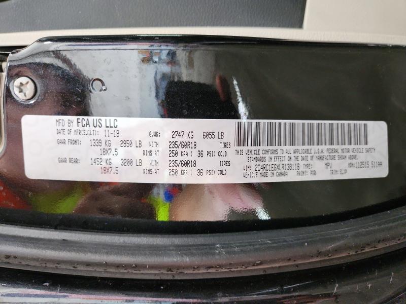 2020 Chrysler Pacifica მანქანა იყიდება აუქციონზე, vin: 2C4RC1EGXLR138116, აუქციონის ნომერი: 57952186