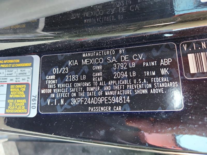 Auction sale of the 2023 Kia Forte, vin: 3KPF24AD9PE594814, lot number: 59031206