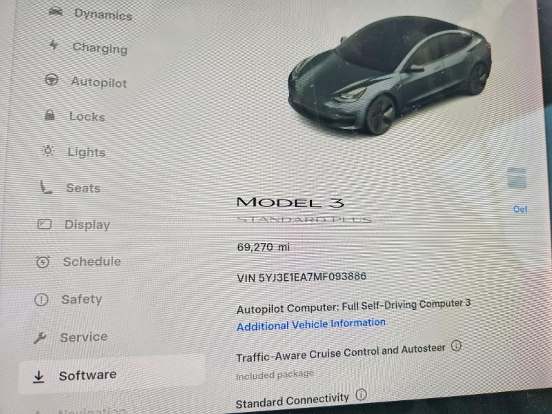Продажа на аукционе авто 2021 Tesla Model 3, vin: 5YJ3E1EA7MF093886, номер лота: 57531806