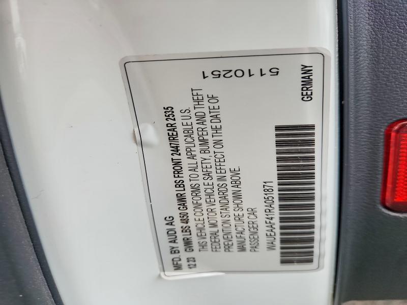 2024 Audi A4 მანქანა იყიდება აუქციონზე, vin: WAUEAAF41RA051871, აუქციონის ნომერი: 58239396
