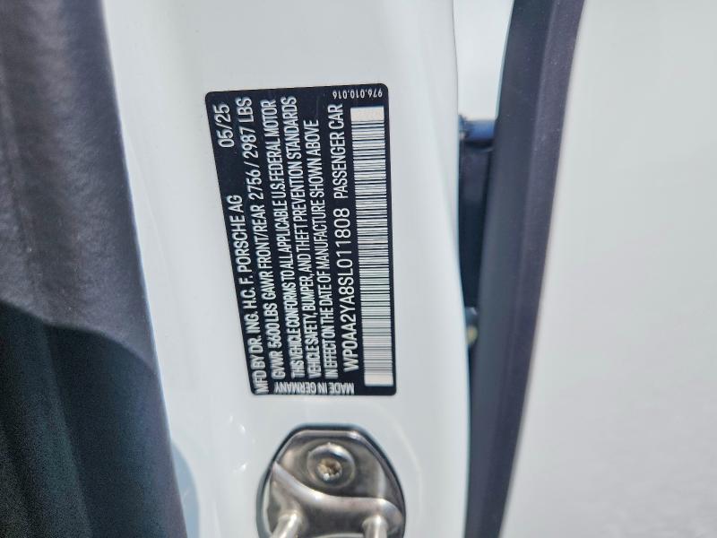 Продажа на аукционе авто 2025 Porsche Panamera, vin: WP0AA2YA8SL011808, номер лота: 56984696