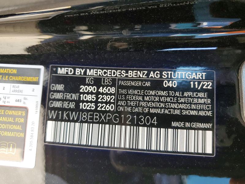 Продажа на аукционе авто 2023 Mercedes-benz C, vin: W1KWJ8EBXPG121304, номер лота: 55628716
