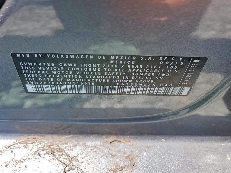 Продажа на аукционе авто 2016 Volkswagen Jetta, vin: 3VW267AJ4GM219975, номер лота: 56279456