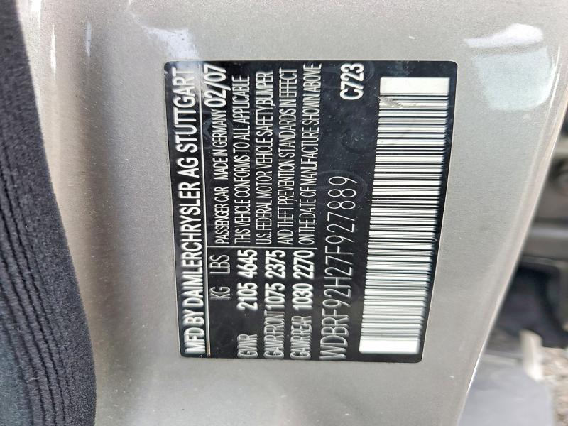 Aukcja sprzedaży 2007 Mercedes-benz C, vin: WDBRF92H27F927889, numer aukcji: 58224796