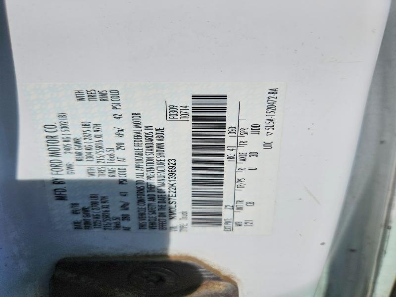2019 Ford Transit Connect მანქანა იყიდება აუქციონზე, vin: NM0LS7E22K1396923, აუქციონის ნომერი: 54794986