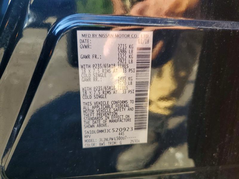 Aukcja sprzedaży 2018 Infiniti Qx60, vin: 5N1DL0MM3JC520923, numer aukcji: 58390746