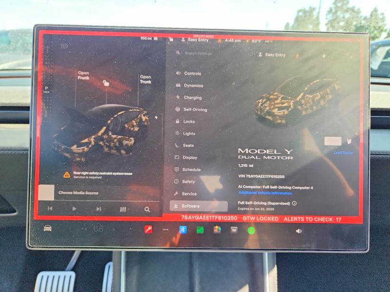 Продажа на аукционе авто 2026 Tesla Model Y, vin: 7SAYGAEE1TF610250, номер лота: 55417766