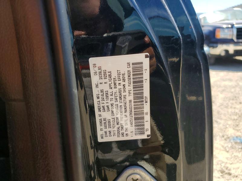 55689156 :رقم المزاد ، 1HGCS127X9A023186 vin ، 2009 Honda Accord مزاد بيع